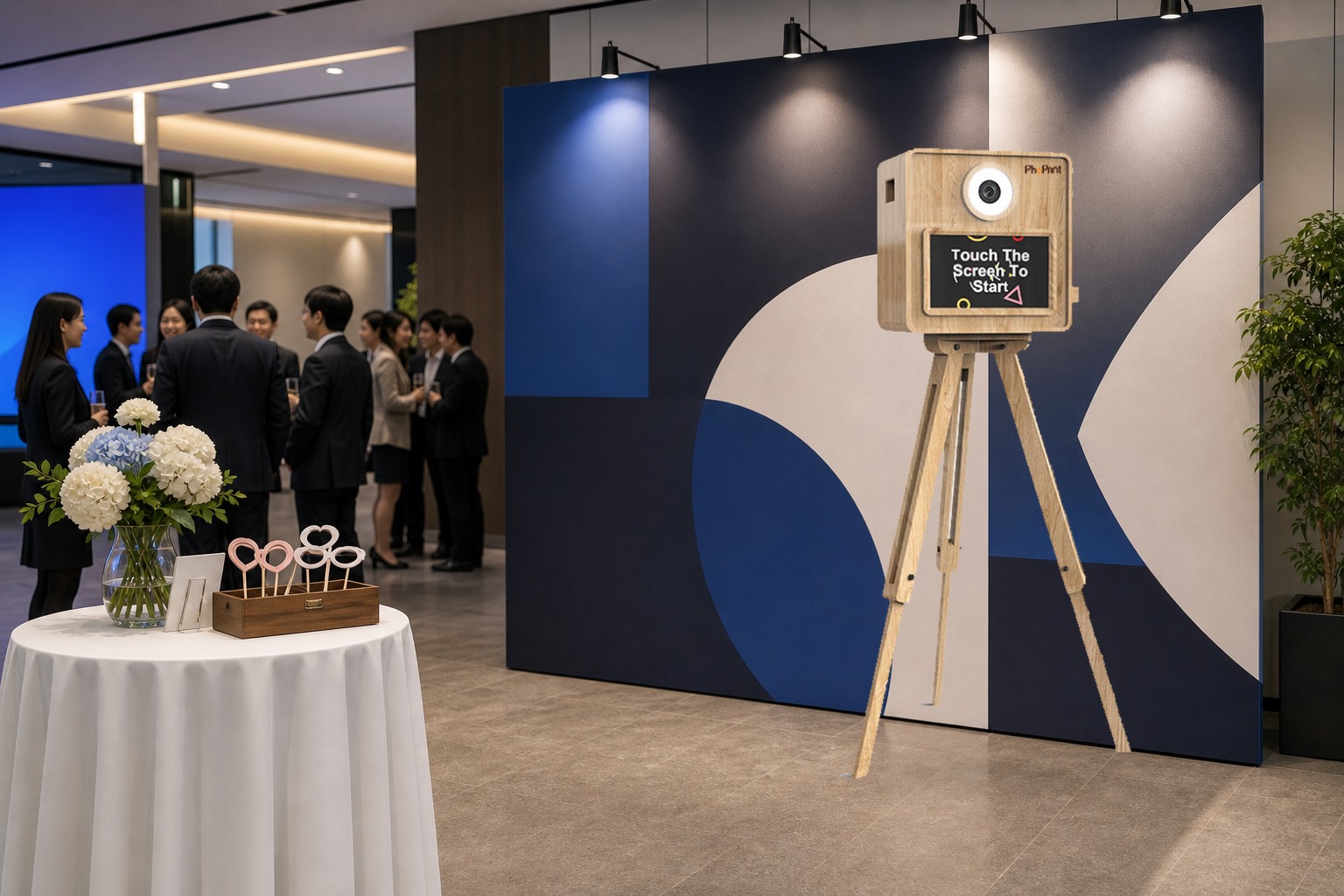 브랜드 행사 포토부스 배경